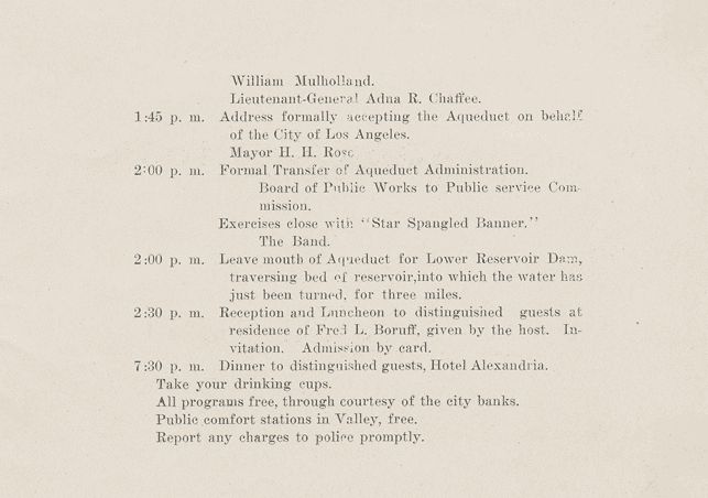 (1913)^*^ - Opening Ceremony Agenda (Page 2).